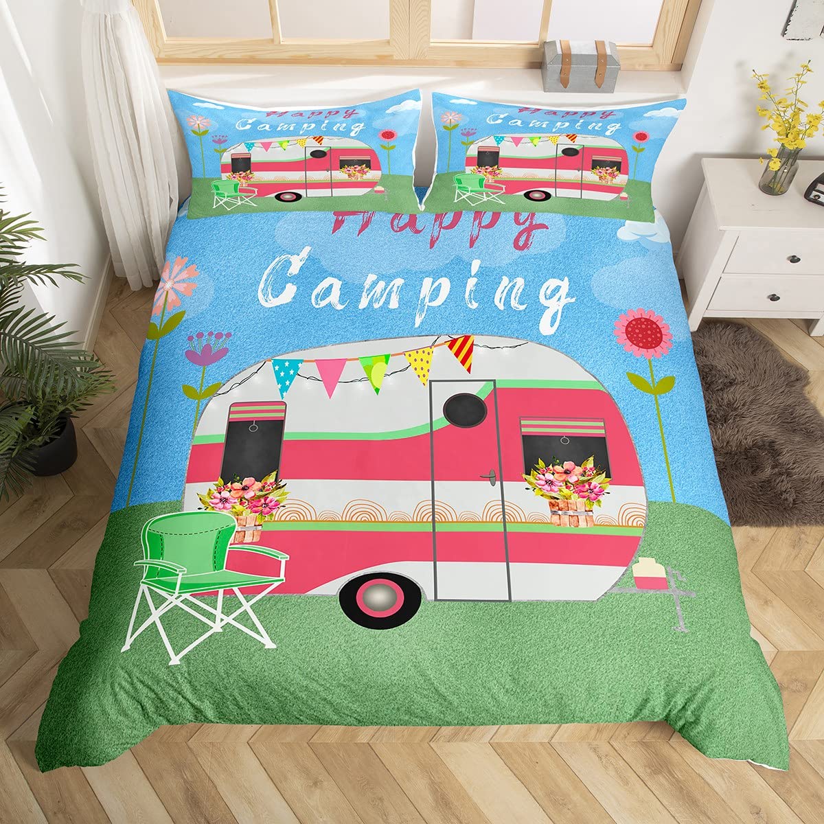 Outdoor Adventure America - Funda de edredón para acampar, juego
