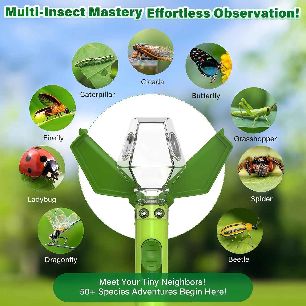 Atrapainsectos de Mano con Lup - Outdoor Adventure Learning reseña y precio