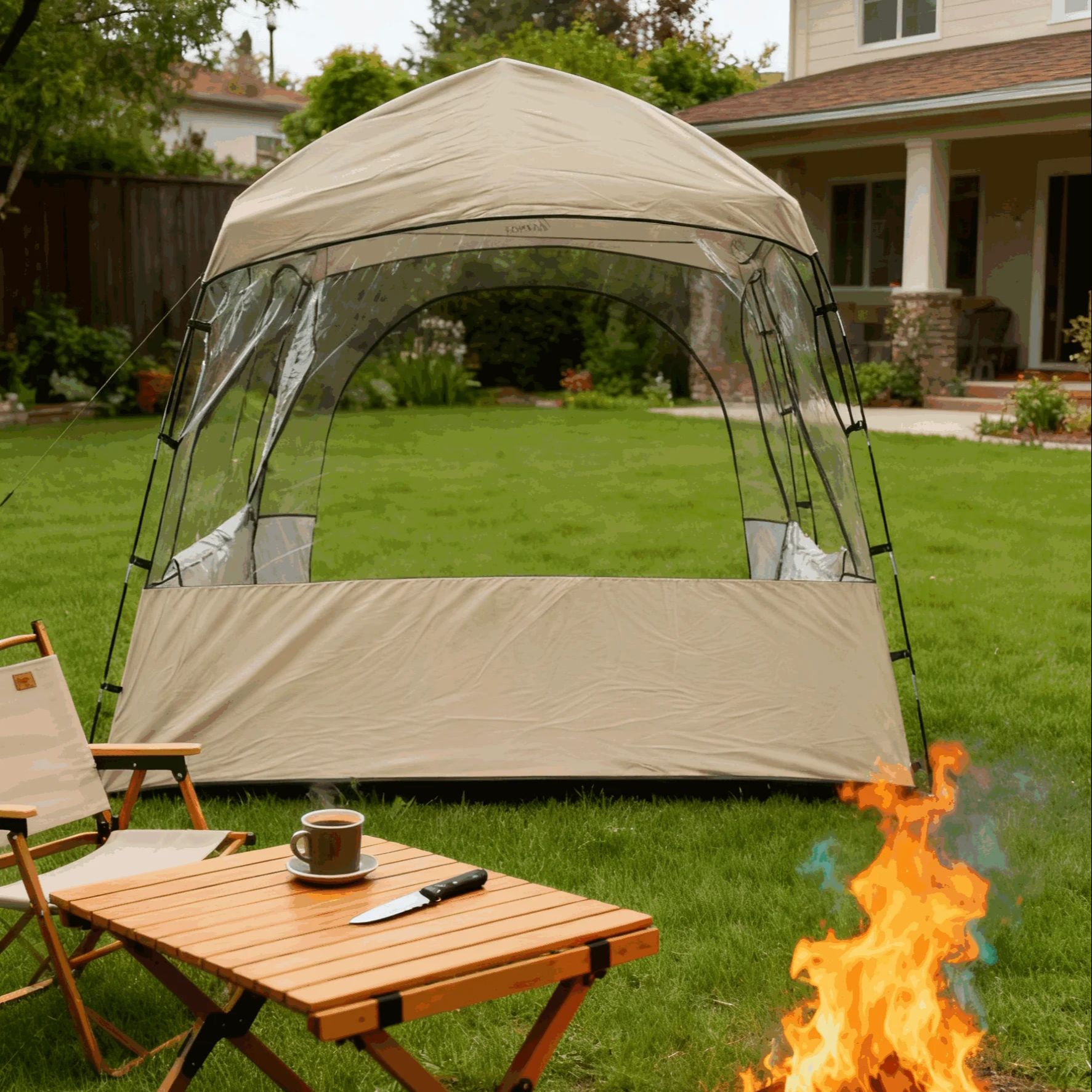 Jardines, patios, aventuras al - Outdoor Adventure Dome Shelter reseña y precio
